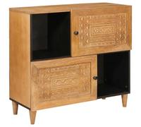 vidaXL Mueble TV, armario de madera, muebles, almacenamiento, madera de mango, soluciones modernas para el hogar, sala de estar, interior, contemporáneo, funcional