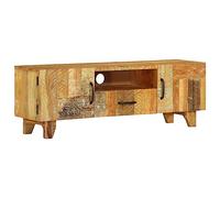 vidaXL Mueble TV Cajón + 2 Puertas + Estante Madera Maciza Reciclada Vintage Retro Decorado Módulo Televisión Mesa Baja Televisor Aparador Comedor