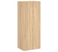 vidaXL Mueble TV de Pared, Armario Auxiliar con Almacenaje, Mesita de Noche Colgante, Mueble Flotante para Salón, Madera de Ingeniería Roble Sonoma