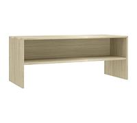 vidaXL Mueble TV Estante Mesa Baja Televisión Aparador Televisor Módulo Diseño Simple Compartimento Salón Cuarto Comedor Contrachapada Roble Sonoma