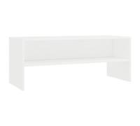 vidaXL Mueble TV Estante Mesa Baja Televisión Aparador Televisor Módulo Diseño Simple Compartimento Salón Comedor Sala Habitación Contrachapada Blanco