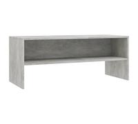 vidaXL Mueble TV Estante Mesa Baja Televisión Aparador Televisor Módulo Simple Compartimento Salón Cuarto Comedor Contrachapada Color Gris Cemento