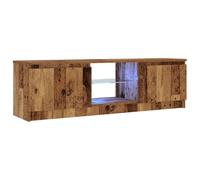 vidaXL Mueble TV Luces LED Madera ingeniería Envejecida 120x30x36 cm, Soporte de TV, Mueble Multimedia, Consola de TV, Mueble HiFi
