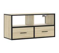 vidaXL Mueble TV Madera ingeniería y Metal Roble Sonoma 80x31x39,5 cm, Soporte para TV, Armario Consola de TV, Muebles de Dormitorio