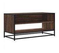 vidaXL Mueble TV Metal y Madera ingeniería marrón Roble 91x40x46 cm, Soporte de TV, Banco de TV, Muebles para Equipos de música, aparador de TV