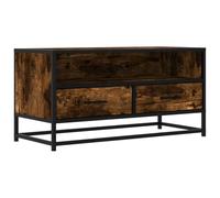 vidaXL Mueble TV Metal y Madera ingeniería Roble Humo 80x34,5x40 cm, Soporte de TV, Banco de TV, Muebles para Equipos de música, aparador de TV