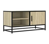 vidaXL Mueble TV Metal y Madera ingeniería Roble Sonoma 80x34,5x40 cm, Soporte de TV, Banco de TV, Muebles para Equipos de música, aparador de TV