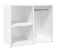 vidaXL Mueble Vestidor Armario Maquillaje Espacio Almacenamiento Accesorio Bolso Tocador Dormitorio Salón Estantes Madera Contrachapada Blanco Brillo