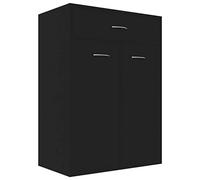 vidaXL Mueble Zapatero Armario Estante Estantería para Zapatos Recibidor Perchero Entrada Pasillo Salón Habitación de Madera Contrachapada Negro