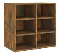 vidaXL Mueble Zapatero Armario Gabinete Estantería Almacenaje Mueble Sala Dormitorio Habitación Almacenamiento Cajones Color Roble Ahumado