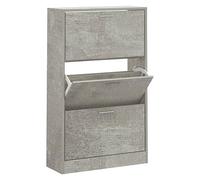 vidaXL Mueble Zapatero Armario Pasillo Entrada Estante Almacenamiento Organizador Sala de Estar Dormitorio Madera Contrachapada Gris Hormigón