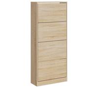vidaXL Mueble Zapatero Armario Pasillo Entrada Estante Almacenamiento Organizador Sala de Estar Dormitorio Madera Contrachapada Color Roble Sonoma