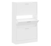 vidaXL Mueble Zapatero Armario Pasillo Entrada Estante Almacenamiento Organizador Sala de Estar Dormitorio Madera Contrachapada Blanco