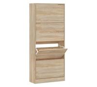 vidaXL Mueble Zapatero Armario Pasillo Entrada Estante Almacenamiento Organizador Sala de Estar Dormitorio Madera Contrachapada Color Roble Sonoma