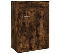 vidaXL Mueble Zapatero Armario Zapatos Estantería Almacenaje Organizador Estante Salón Entrada Pasillo Madera Contrachapada Roble Ahumado