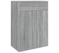 vidaXL Mueble Zapatero Armario Zapatos Estantería Almacenaje Organizador Estante Salón Entrada Pasillo Madera Contrachapada Gris Sonoma