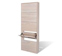 vidaXL Zapatero de madera color roble con 5 compartimentos