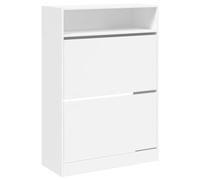vidaXL Mueble Zapatero con 2 cajones abatibles Blanco 80x34x116 cm