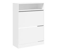 vidaXL Mueble Zapatero con 2 cajones abatibles Blanco 80x34x116 cm