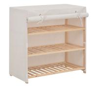 Vidaxl mueble zapatero con funda de tela blanco 79x40x80 cm