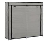Vidaxl mueble zapatero con funda de tela gris 115x28x110 cm