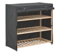 Vidaxl mueble zapatero con funda de tela gris 79x40x80 cm