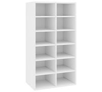 vidaXL Mueble Zapatero Contrachapada Casa Hogar Estilo Diseño Decoración Mobiliario Estilo Armario Bricolaje Estante Organizador 54x34x100,5cm Blanco