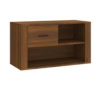 Vidaxl mueble zapatero contrachapada color marrón roble 80x35x45 cm