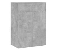 Vidaxl mueble zapatero de contrachapada gris hormigón 60x35x84 cm