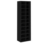 vidaXL Mueble Zapatero de Contrachapada Mobiliario Decoración Organización Almacenamiento Productos del Hogar Elegante Práctico Útil Negro 54x34x183cm
