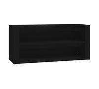 Vidaxl mueble zapatero de madera contrachapada negro 100x35x45 cm
