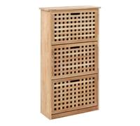 Vidaxl mueble zapatero de madera maciza de nogal 55x20x104 cm