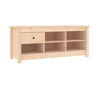 Vidaxl mueble zapatero de madera maciza de pino 110x38x45,5 cm