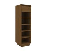 Vidaxl mueble zapatero de madera maciza pino marrón miel 30x34x105 cm