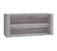 vidaXL Mueble Zapatero Estante Armario Pasillo Entrada Recibidor Almacenamiento Organizador Sala de Estar Madera Contrachapada Gris Sonoma