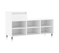 Vidaxl mueble zapatero madera contrachapada blanco 102x36x60 cm