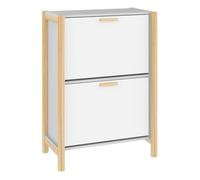 Vidaxl mueble zapatero madera contrachapada blanco 57,5x33x80 cm