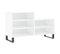 Vidaxl mueble zapatero madera contrachapada blanco brillo 102x36x60 cm