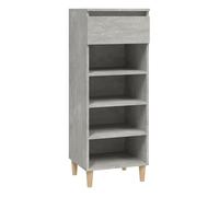Vidaxl mueble zapatero madera contrachapada gris hormigón 40x36x105 cm
