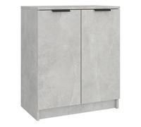 vidaXL Mueble Zapatero Armario Estantería Pasillo con Puertas Organizador Pared Adornos Jarrones Decoración Madera Contrachapada Gris Hormigón