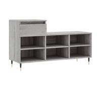Vidaxl mueble zapatero madera contrachapada gris sonoma 102x36x60 cm