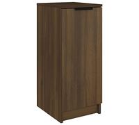 vidaXL Mueble Zapatero Armario Estantería Pasillo con Puertas Organizador Pared Adornos Jarrones Decoración Madera Contrachapada Marrón Roble