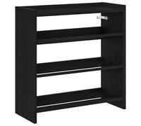 vidaXL Mueble Zapatero Madera contrachapada Negro 60x25x62 cm