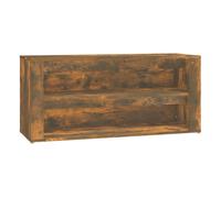Vidaxl mueble zapatero madera contrachapada roble ahumado 100x35x45 cm