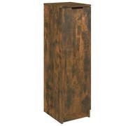 vidaXL Zapatero estantería con puertas Madera contrachapada Roble ahumado 30x35x100 cm