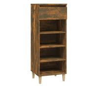 Vidaxl mueble zapatero madera contrachapada roble ahumado 40x36x105 cm