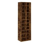 vidaXL Mueble Zapatero Organizador de Zapatos Soporte Armario Pasillo Almacenaje Estantería Madera Contrachapada Roble Ahumado 54x34x183cm