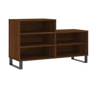 Vidaxl mueble zapatero madera contrachapada roble marrón 102x36x60 cm
