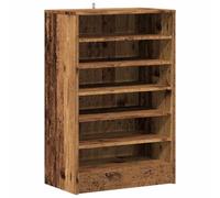 vidaXL Mueble Zapatero Madera ingeniería Madera Envejecida 60x35x92 cm, Mueble Zapatero, Armario de Zapatos, estantería de Zapatos, Armario Zapatero