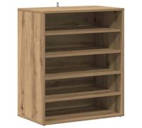 vidaXL Mueble Zapatero Madera ingeniería Roble Artisan 60x35x70 cm